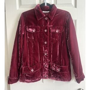 ROTH LE COVER California Vintage 1980's Red Velvet Puff Button Jacket